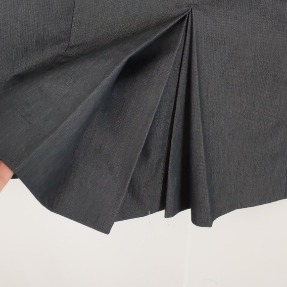 LOFT Back Pleated Pencil Skirt In Charcoal - Picture 7 of 8